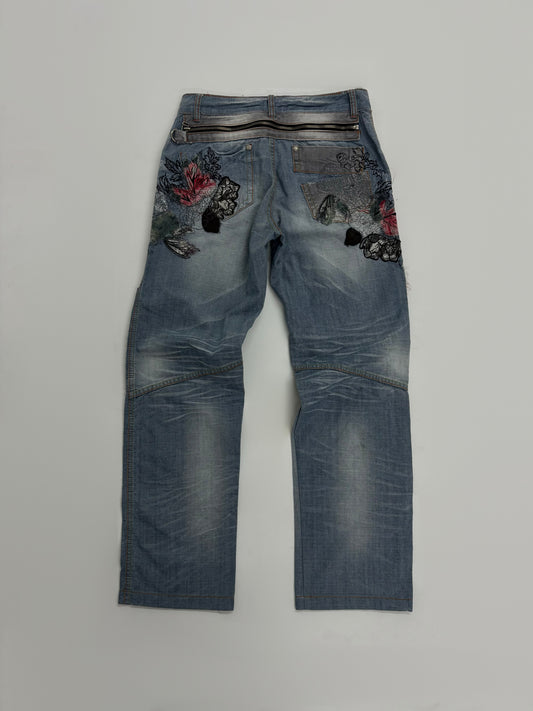 Women's Jeans Patchwork Light Wash
