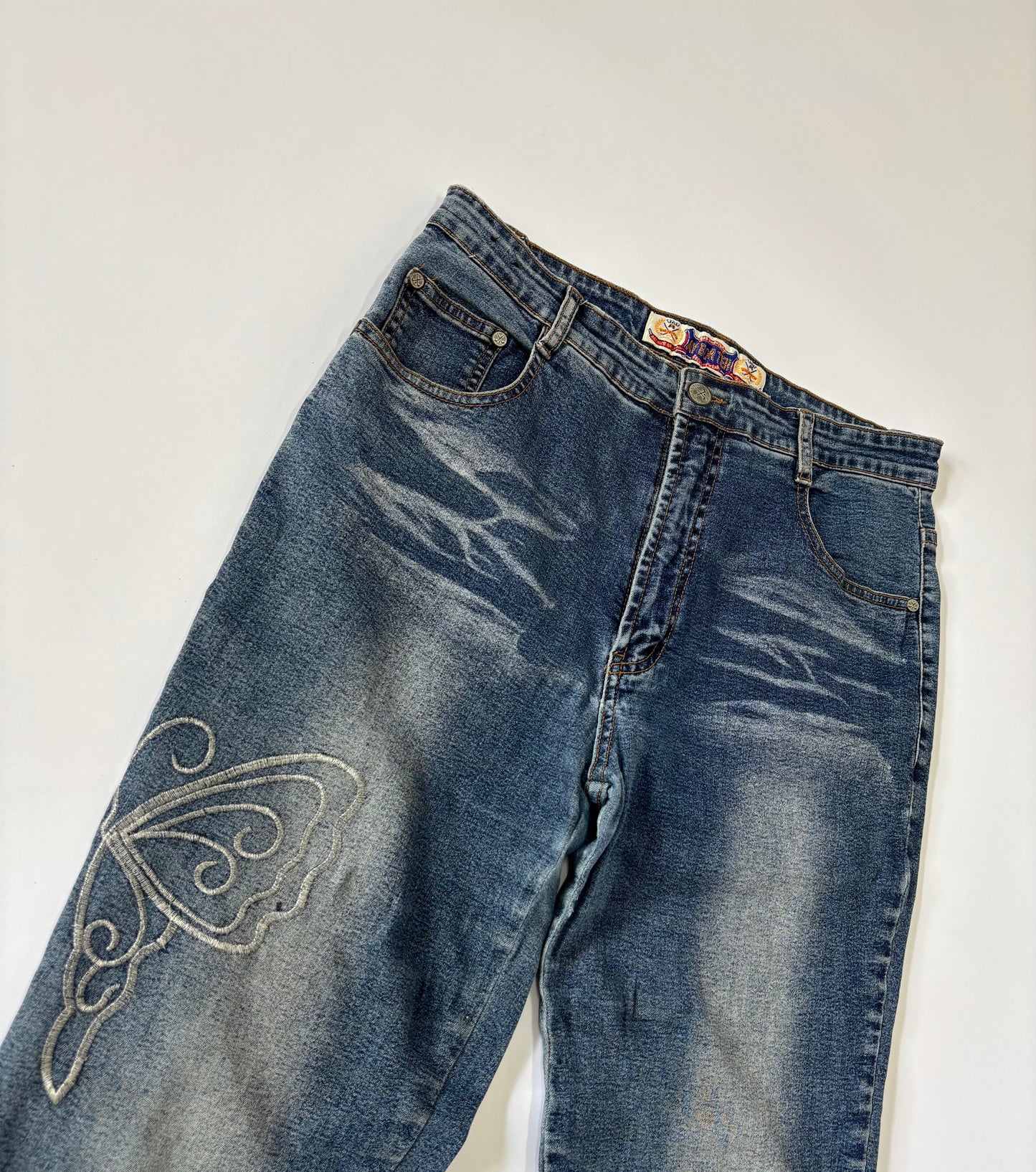 Y2K Embroidered Flare Women's Jeans