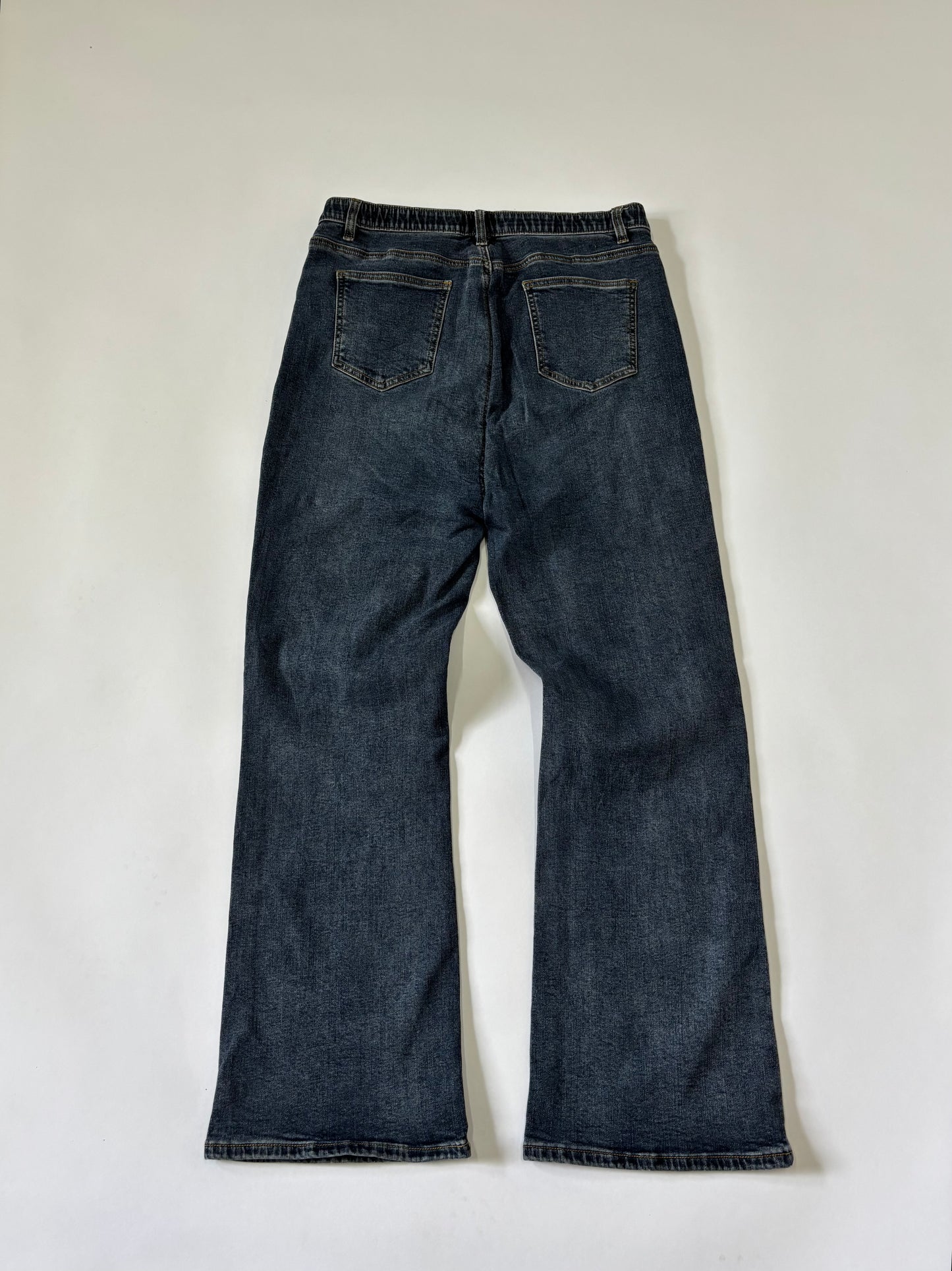 Y2K Dark Wash Stretch Flared Women's Jeans – High Rise Bootcut Denim Pants
