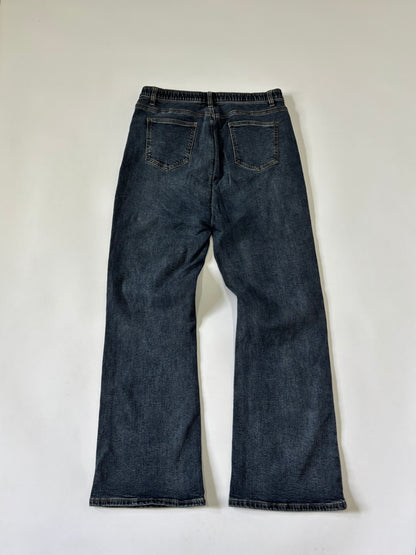 Y2K Dark Wash Stretch Flared Women's Jeans – High Rise Bootcut Denim Pants