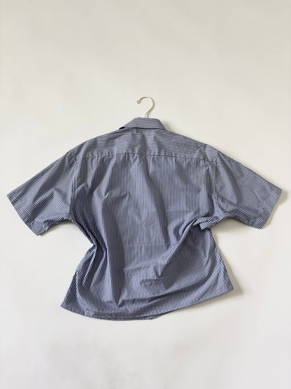 Blue Pinstripe Short Sleeve Shirt