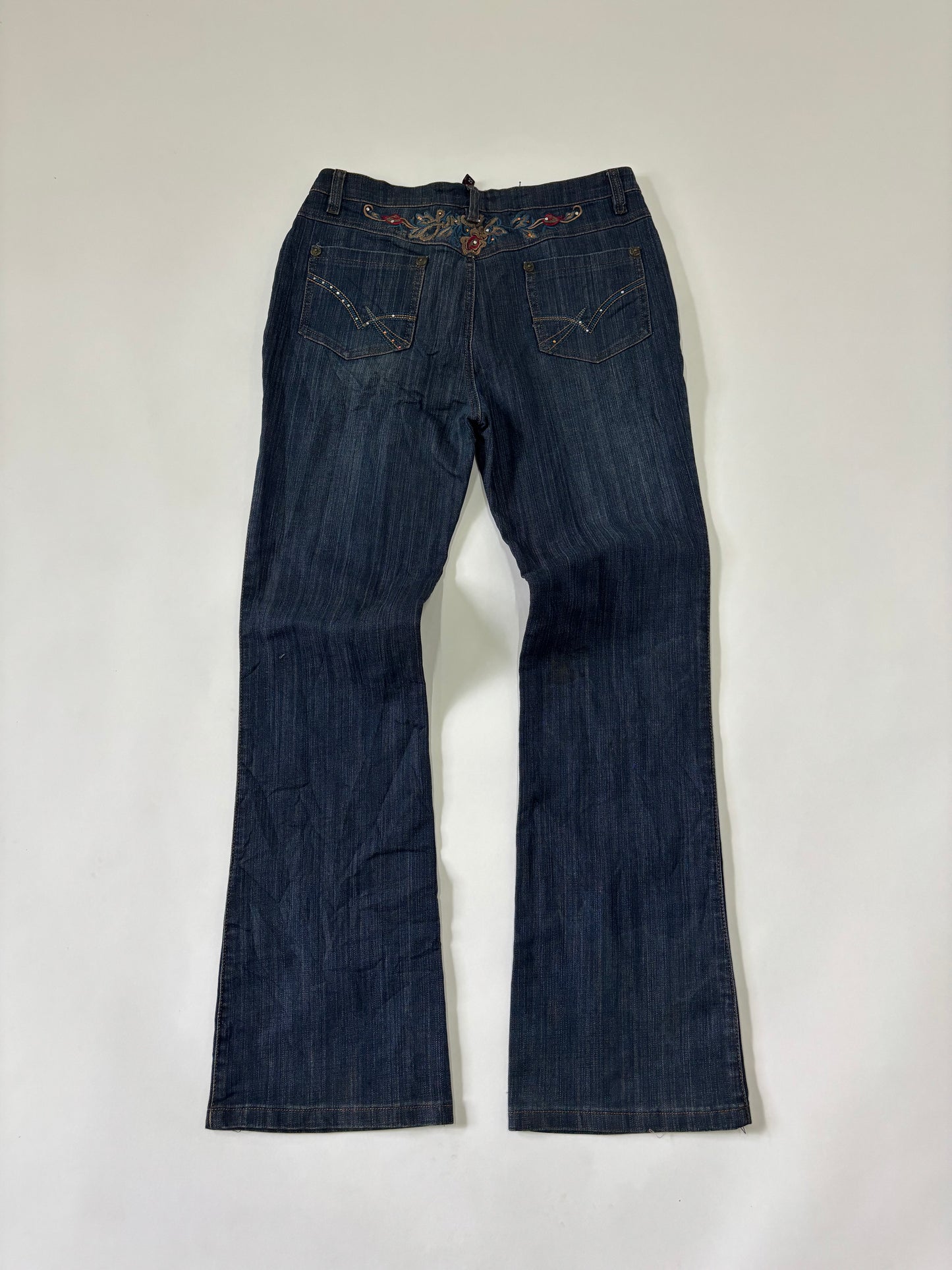Women's dark-wash bootcut jeans