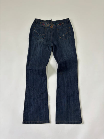 Women's dark-wash bootcut jeans