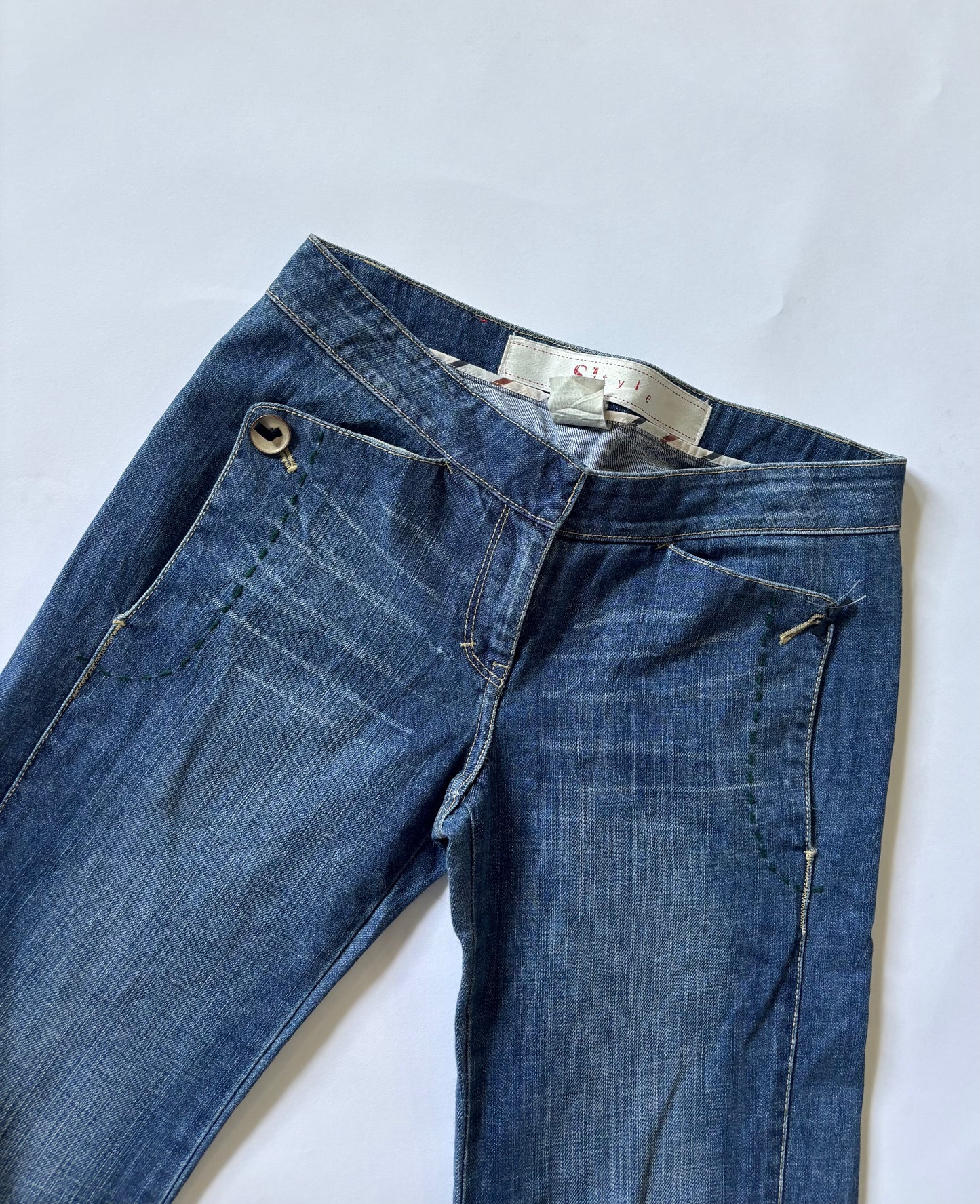 Vintage Wash Wide Leg Women's Jeans