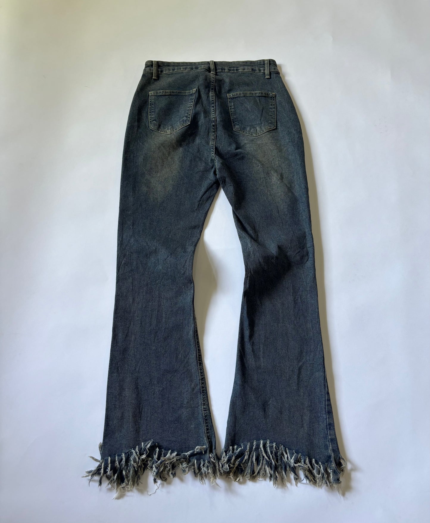 Frayed Hem Flare Women's Jeans