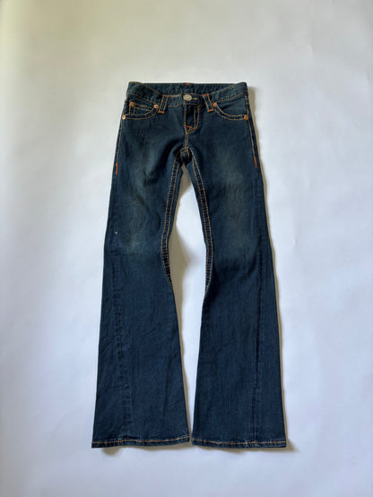 Dark Wash Flared Denim Jeans
