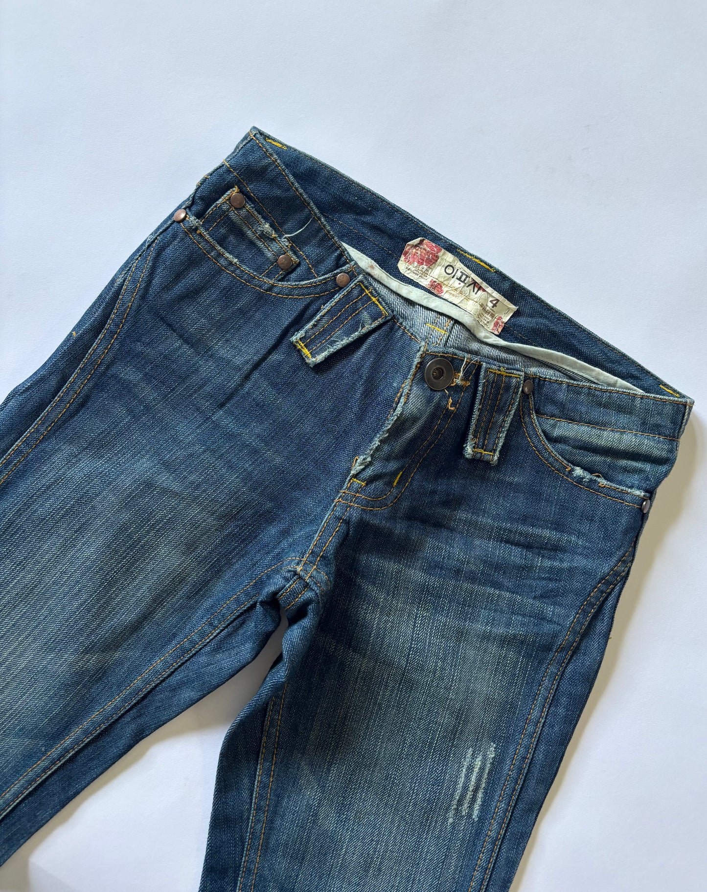 Vintage Wash Bootcut Jeans