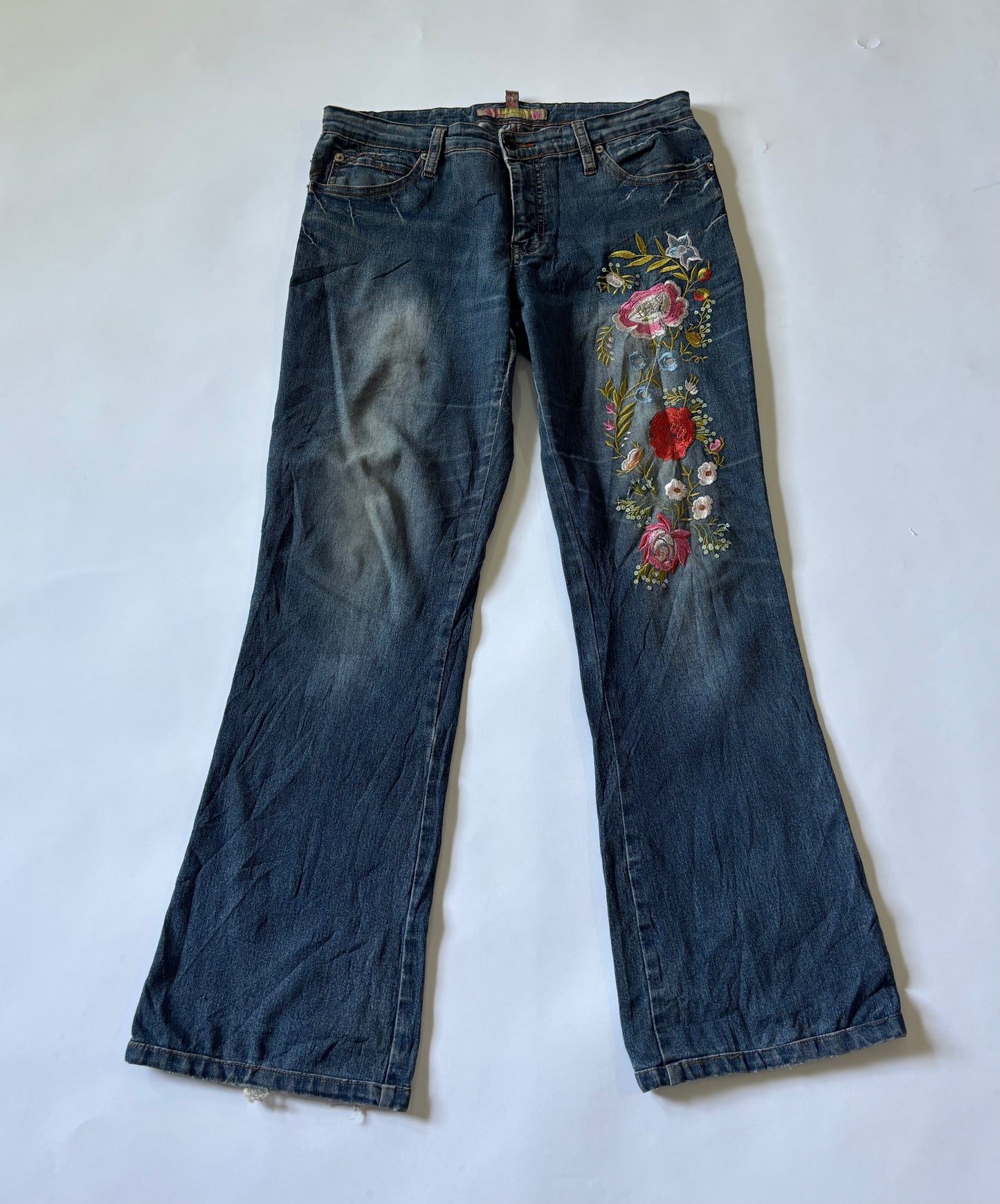 Floral Embroidered Bootcut Women's Jeans