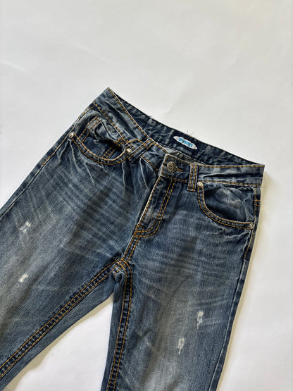 Vintage Wash Straight Leg Jeans