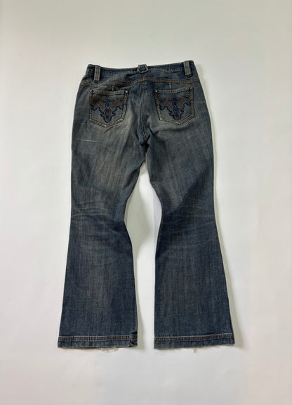 Vintage Wash Bootcut Unisex Jeans