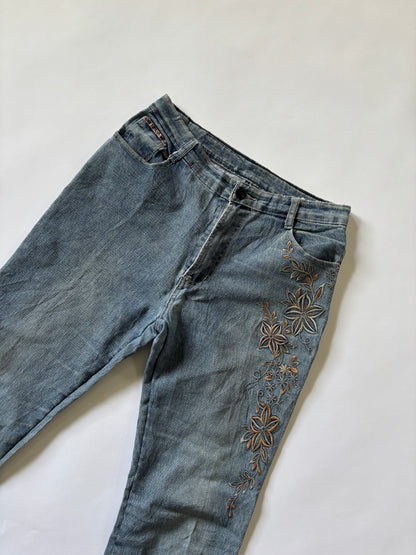 Floral Embroidered Bootcut Women's Jeans