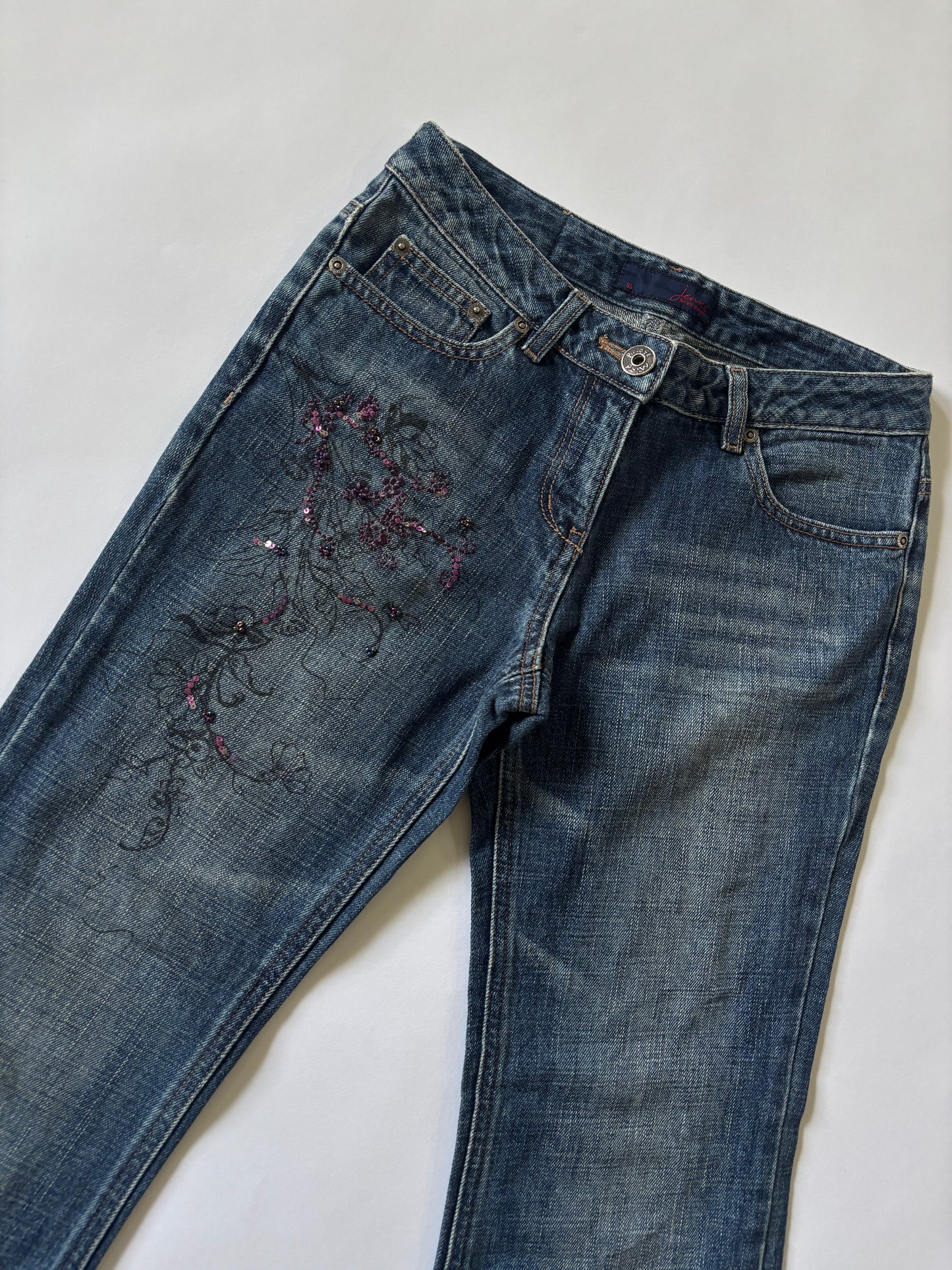 Embroidered Flare Women's Jeans
