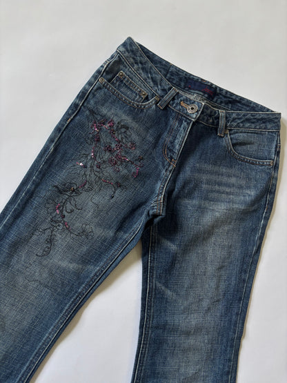 Embroidered Flare Women's Jeans