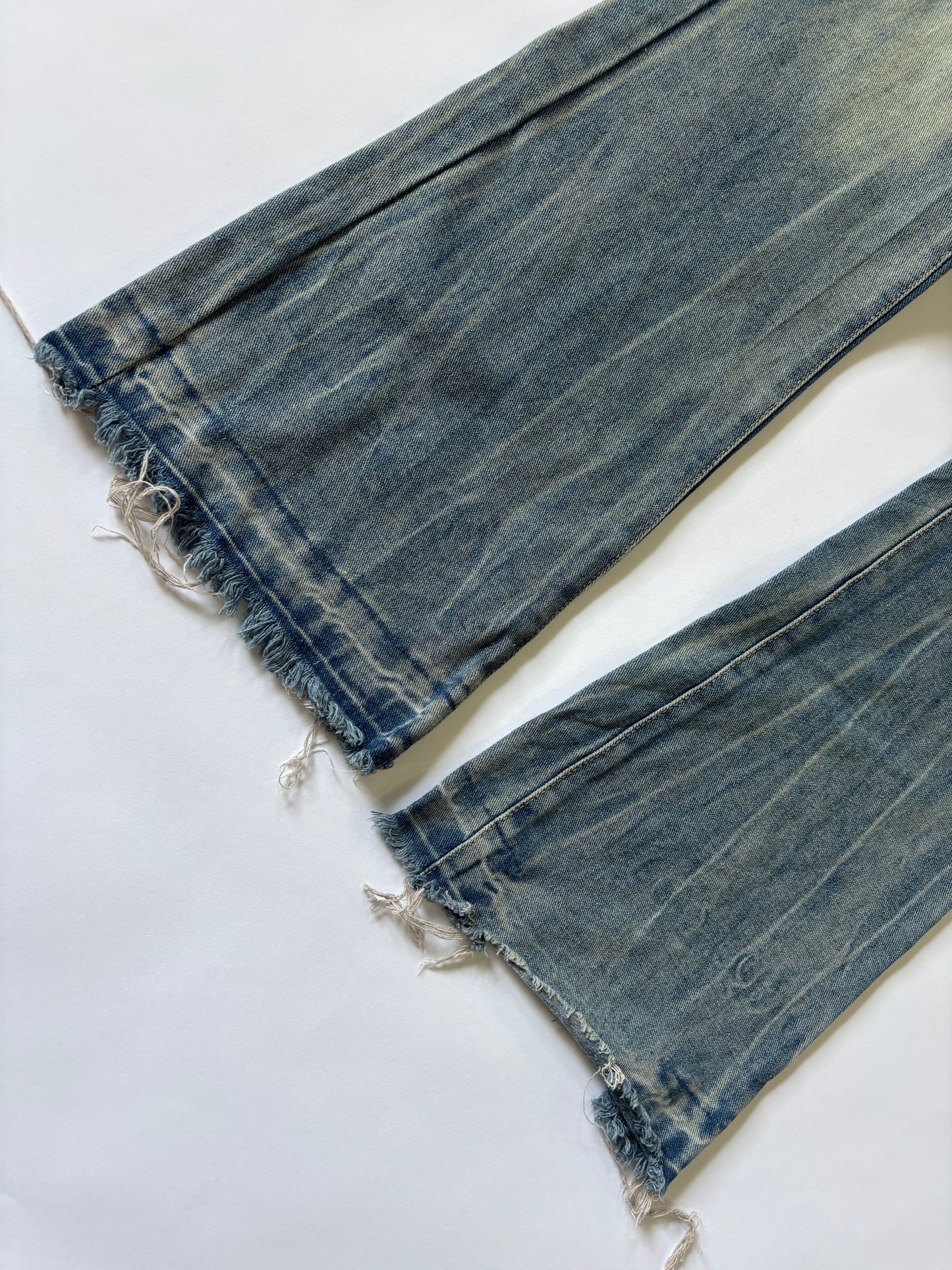 Raw Hem Wide-Leg Women's Jeans