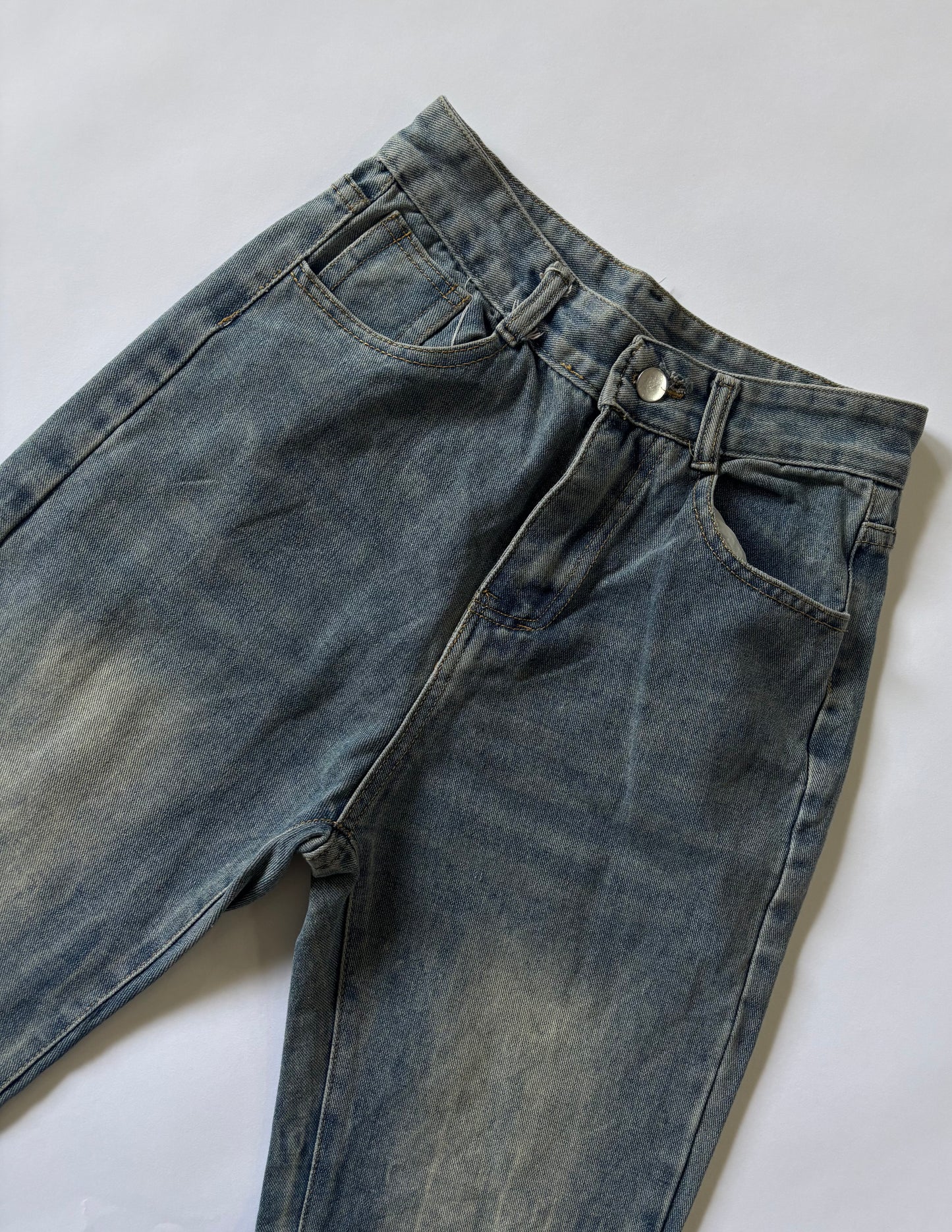 Raw Hem Wide-Leg Women's Jeans