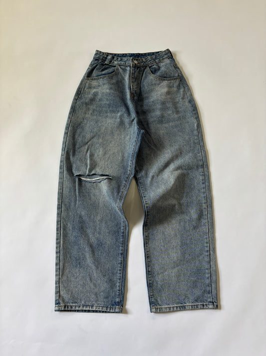 Women's Jeans Barrel Leg Distressed