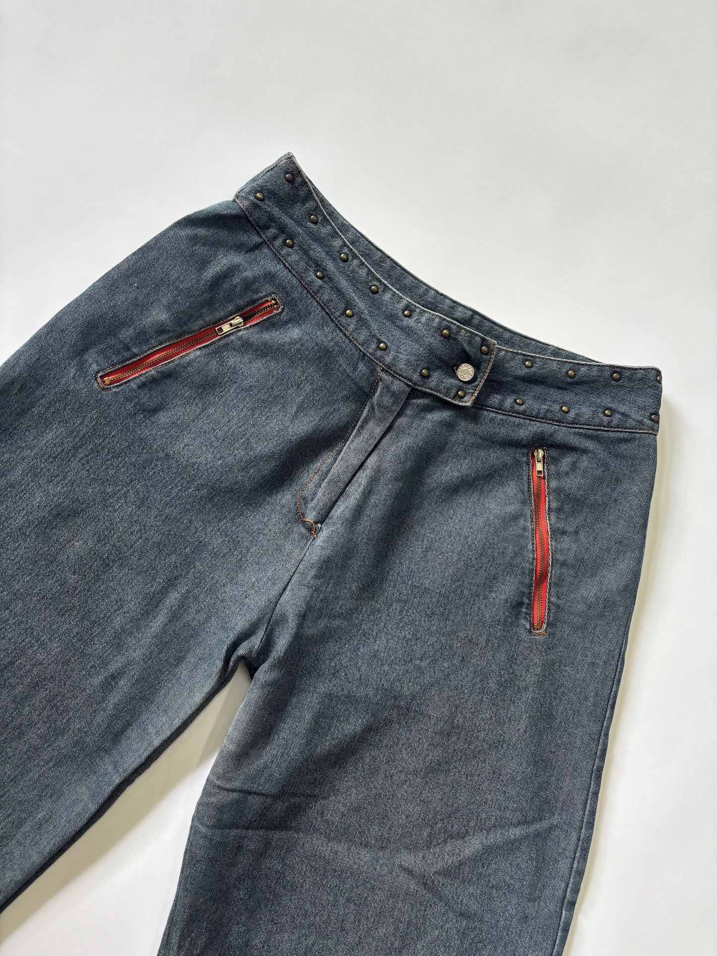 Women's Jeans Culotte Wide Leg Charcoal