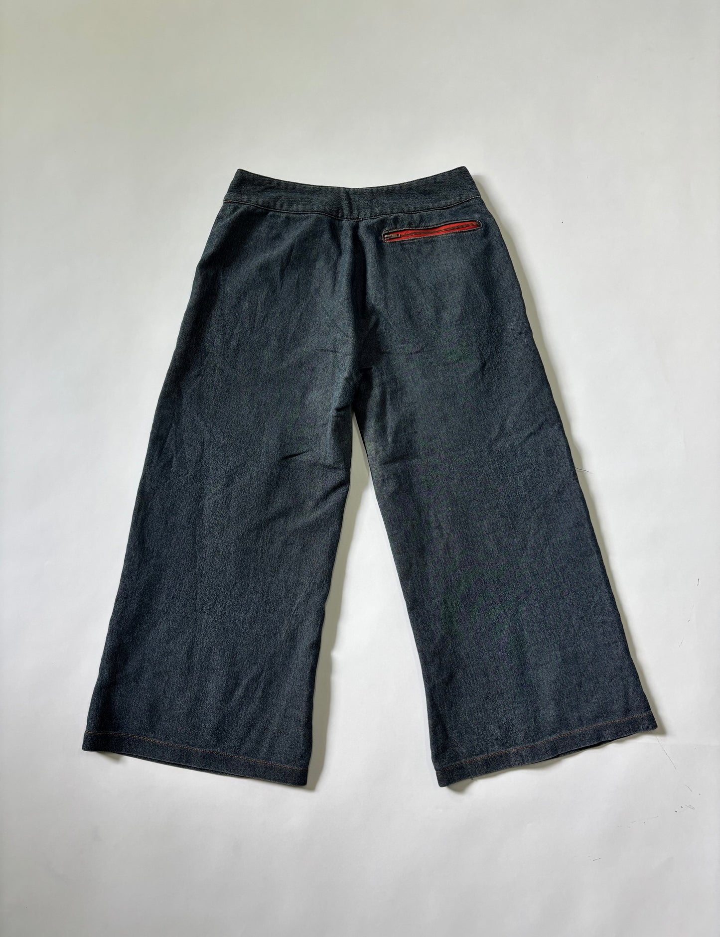 Women's Jeans Culotte Wide Leg Charcoal