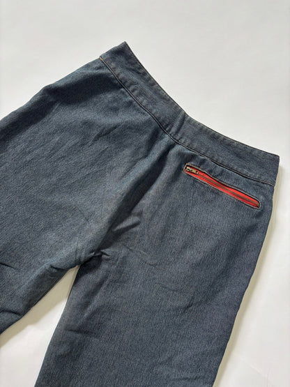 Women's Jeans Culotte Wide Leg Charcoal