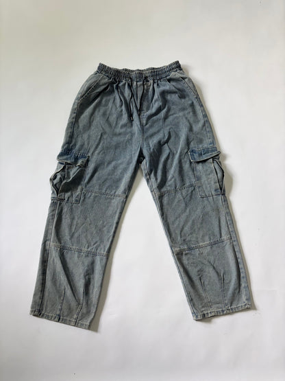 Unisex Jeans Cargo Washed Grey