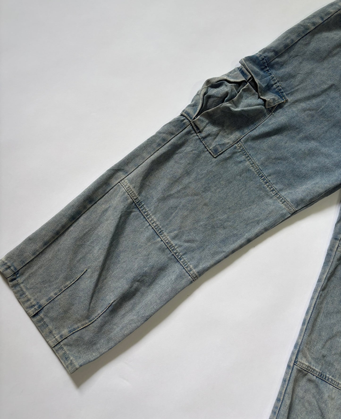 Unisex Jeans Cargo Washed Grey