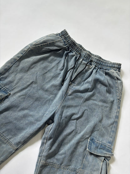 Unisex Jeans Cargo Washed Grey