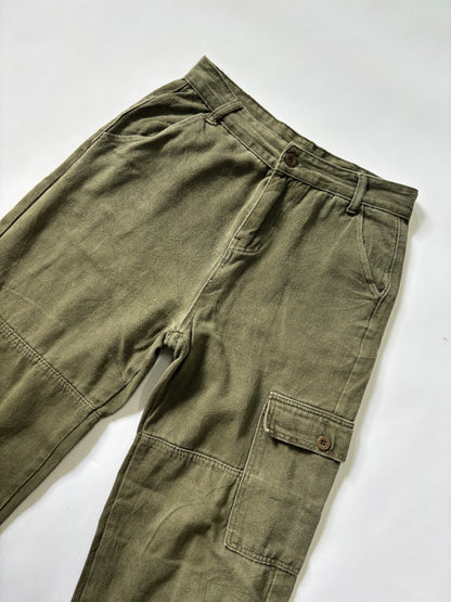 Unisex Jeans Cargo Straight Leg Olive Utility