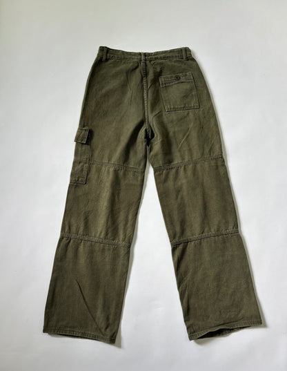 Unisex Jeans Cargo Straight Leg Olive Utility