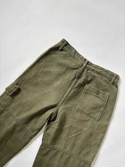 Unisex Jeans Cargo Straight Leg Olive Utility