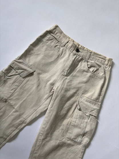 Unisex Jeans Cargos Straight Leg Off-White