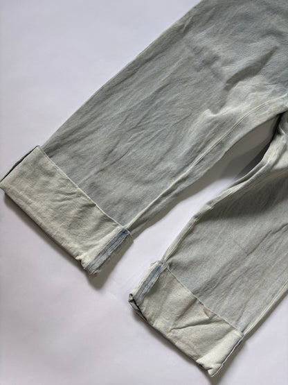 Women's Jeans Wide Leg Cuffed Light Wash