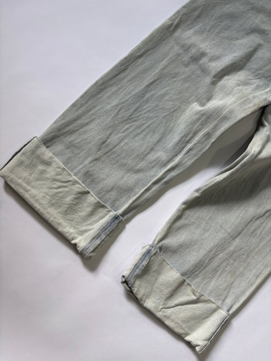 Women's Jeans Wide Leg Cuffed Light Wash