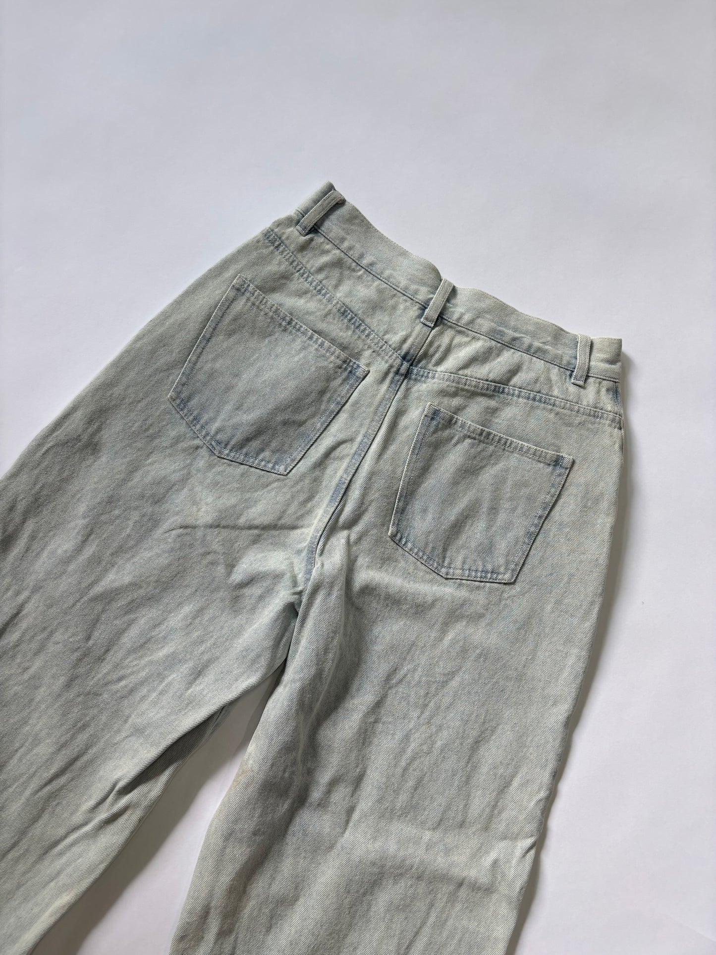 Women's Jeans Wide Leg Cuffed Light Wash