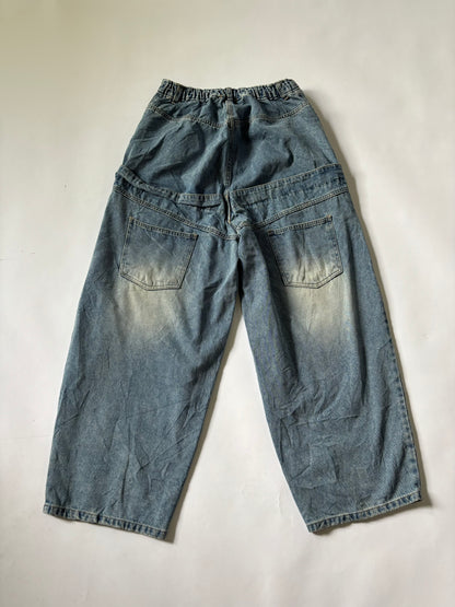 Women's Jeans Panel Wide-Leg