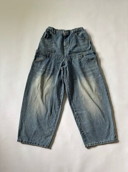 Women's Jeans Panel Wide-Leg