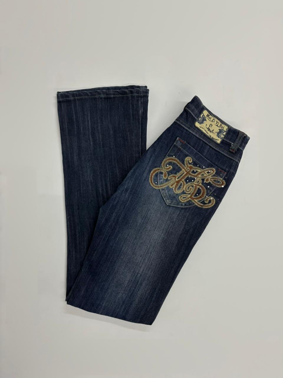 Women's Vintage Embroidered Pocket Bootcut Jeans