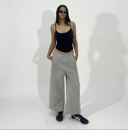 Stone Wash Wide-Leg Women's Jeans