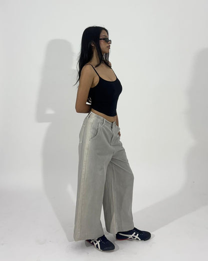 Stone Wash Wide-Leg Women's Denim Jeans