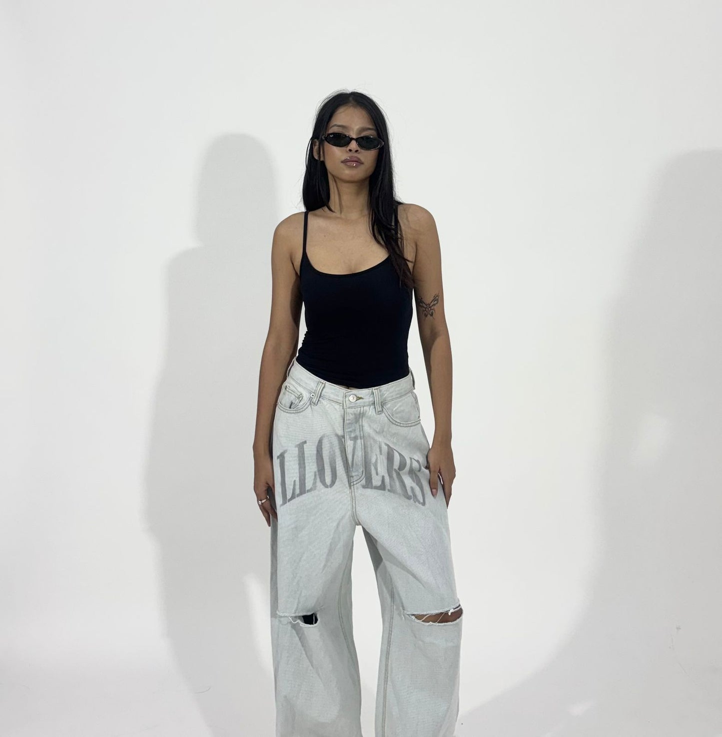 Y2K Graphic Print Wide-Leg Women's Jeans