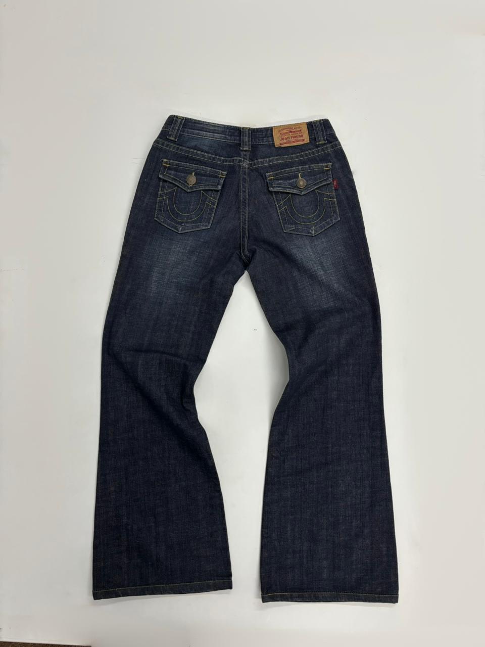 Vintage Dark Wash Bootcut Denim Jeans