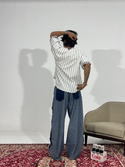 Reworked Panel Wide Leg Men's Denim – Vintage Wash
